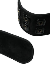 Load image into Gallery viewer, Dolce &amp; Gabbana Black Suede Leather Wide Waist Belt
