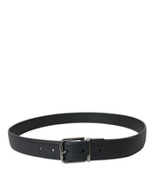 Load image into Gallery viewer, Dolce &amp; Gabbana Black Leather Reversible Silver Buckle Belt
