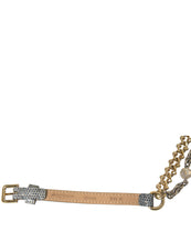 Load image into Gallery viewer, Dolce &amp; Gabbana Blue Braided Gold Brass Chain Waist Belt
