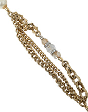 Load image into Gallery viewer, Dolce &amp; Gabbana Blue Braided Gold Brass Chain Waist Belt
