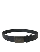 Load image into Gallery viewer, Dolce &amp; Gabbana Black Leather Rectangle Metal Buckle Belt
