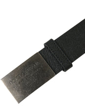 Load image into Gallery viewer, Dolce &amp; Gabbana Black Leather Rectangle Metal Buckle Belt
