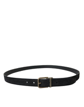 Load image into Gallery viewer, Dolce &amp; Gabbana Black Suede Leather Gold Metal Buckle Belt
