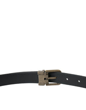 Load image into Gallery viewer, Dolce &amp; Gabbana Black Suede Leather Gold Metal Buckle Belt
