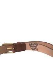 Load image into Gallery viewer, Dolce &amp; Gabbana Brown Calf Leather Gold Metal Buckle Belt
