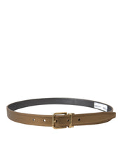 Load image into Gallery viewer, Dolce &amp; Gabbana Metallic Gold Calf Leather Metal Buckle Belt
