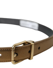 Load image into Gallery viewer, Dolce &amp; Gabbana Metallic Gold Calf Leather Metal Buckle Belt
