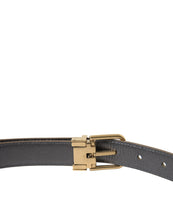 Load image into Gallery viewer, Dolce &amp; Gabbana Metallic Gold Calf Leather Metal Buckle Belt
