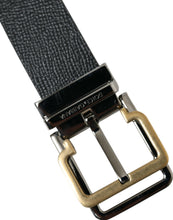 Load image into Gallery viewer, Dolce &amp; Gabbana Black Leather Gold Silver Metal Buckle Belt
