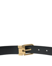 Load image into Gallery viewer, Dolce &amp; Gabbana Blue Calf Leather Gold Metal Buckle Belt
