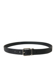 Load image into Gallery viewer, Dolce &amp; Gabbana Black Alligator Leather Silver Buckle Belt
