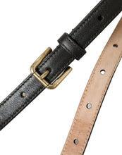 Load image into Gallery viewer, Dolce &amp; Gabbana Dark Brown Leather Gold Metal Buckle Belt
