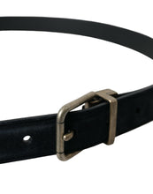 Load image into Gallery viewer, Dolce &amp; Gabbana Blue Suede Leather Gold Metal Buckle Belt
