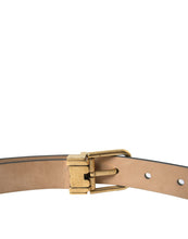 Load image into Gallery viewer, Dolce &amp; Gabbana Black Calf Leather Gold Metal Buckle Belt
