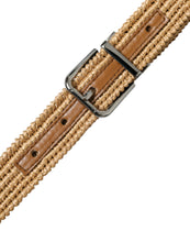 Load image into Gallery viewer, Dolce &amp; Gabbana Beige Raffia Braided Silver Metal Buckle Belt
