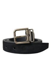 Load image into Gallery viewer, Dolce &amp; Gabbana Black Goat Leather Antique Metal Buckle Belt
