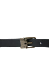 Load image into Gallery viewer, Dolce &amp; Gabbana Black Goat Leather Antique Metal Buckle Belt
