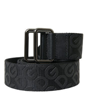 Load image into Gallery viewer, Dolce &amp; Gabbana Black Logomania Leather Metal Buckle Belt
