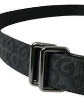 Load image into Gallery viewer, Dolce &amp; Gabbana Black Logomania Leather Metal Buckle Belt
