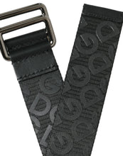 Load image into Gallery viewer, Dolce &amp; Gabbana Black Logomania Leather Metal Buckle Belt
