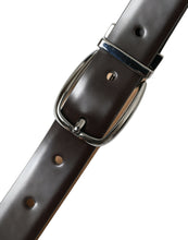 Load image into Gallery viewer, Dolce &amp; Gabbana Dark Brown Leather Silver Metal Buckle Belt
