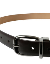 Load image into Gallery viewer, Dolce &amp; Gabbana Dark Brown Leather Silver Metal Buckle Belt
