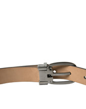 Load image into Gallery viewer, Dolce &amp; Gabbana Dark Brown Leather Silver Metal Buckle Belt
