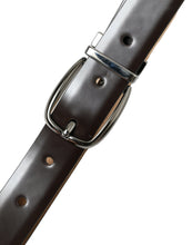 Load image into Gallery viewer, Dolce &amp; Gabbana Dark Brown Leather Silver Metal Buckle Belt
