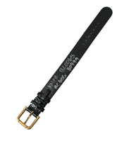 Load image into Gallery viewer, Dolce &amp; Gabbana Black Textured Leather Gold Tone Metal Buckle Armband
