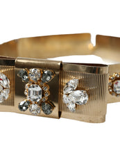 Load image into Gallery viewer, Dolce &amp; Gabbana Gold Tone Brass Crystal Embellished Belt
