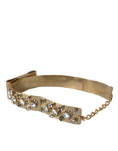 Load image into Gallery viewer, Dolce &amp; Gabbana Gold Tone Brass Crystal Embellished Belt
