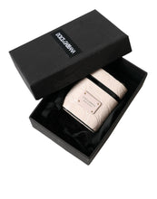 Load image into Gallery viewer, Dolce &amp; Gabbana Light Pink Calf Leather Metal Logo Plaque Airpods Case
