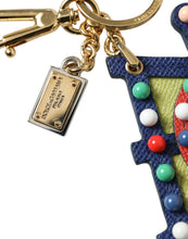 Load image into Gallery viewer, Dolce &amp; Gabbana Multicolor Gold Tone Carretto Keychain Keyring
