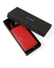 Load image into Gallery viewer, Dolce &amp; Gabbana Red Leather Silver Metal Logo Strap Pouch Airpods Case
