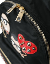 Load image into Gallery viewer, Dolce &amp; Gabbana Black #DGFAMILY Embellished Backpack VULCANO Bag
