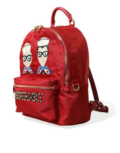 Load image into Gallery viewer, Dolce &amp; Gabbana Red #DGFAMILY Embellished Backpack VULCANO Bag
