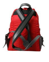 Load image into Gallery viewer, Dolce &amp; Gabbana Red Nylon Leather DG Logo School Backpack Bag
