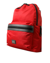 Load image into Gallery viewer, Dolce &amp; Gabbana Red Nylon Leather DG Logo School Backpack Bag
