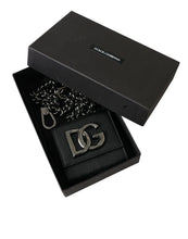 Load image into Gallery viewer, Dolce &amp; Gabbana Black Lamb Leather Logo Card Holder Chain Strap Bags
