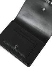 Load image into Gallery viewer, Dolce &amp; Gabbana Black White Leather Crystal Embellished Cardholder Wallet
