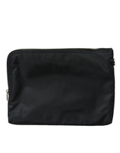 Load image into Gallery viewer, Dolce &amp; Gabbana Black DG Milano Print Nylon Pouch Clutch Bags
