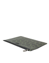 Load image into Gallery viewer, Dolce &amp; Gabbana Green Logo Patch Leopard Leather Clutch Bag
