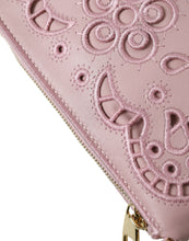 Load image into Gallery viewer, Dolce &amp; Gabbana Pink Floral Embroidered Leather Chain Clutch Bag
