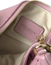 Load image into Gallery viewer, Dolce &amp; Gabbana Pink Floral Embroidered Leather Chain Clutch Bag
