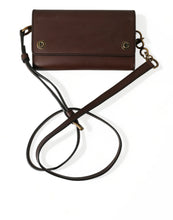 Load image into Gallery viewer, Dolce &amp; Gabbana Brown Calf Leather Logo Embossed Shoulder Bags
