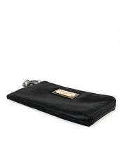 Load image into Gallery viewer, Dolce &amp; Gabbana Black Nylon Logo Plaque Keyring Pouch Clutch Bags
