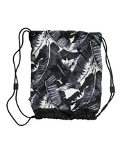 Load image into Gallery viewer, Dolce &amp; Gabbana Black Leaf Print Adjustable Drawstring Nap Sack Bag
