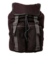 Load image into Gallery viewer, Dolce &amp; Gabbana Maroon Brown Nylon Leather Rucksack Backpack Bag
