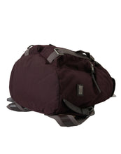 Load image into Gallery viewer, Dolce &amp; Gabbana Maroon Brown Nylon Leather Rucksack Backpack Bag
