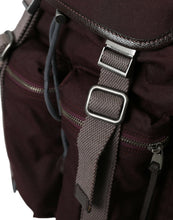 Load image into Gallery viewer, Dolce &amp; Gabbana Maroon Brown Nylon Leather Rucksack Backpack Bag
